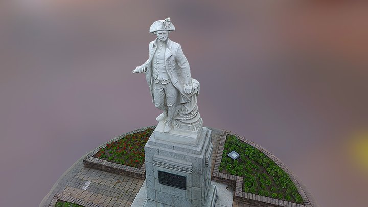 New Zealand Captain Cook Statue 3D Model