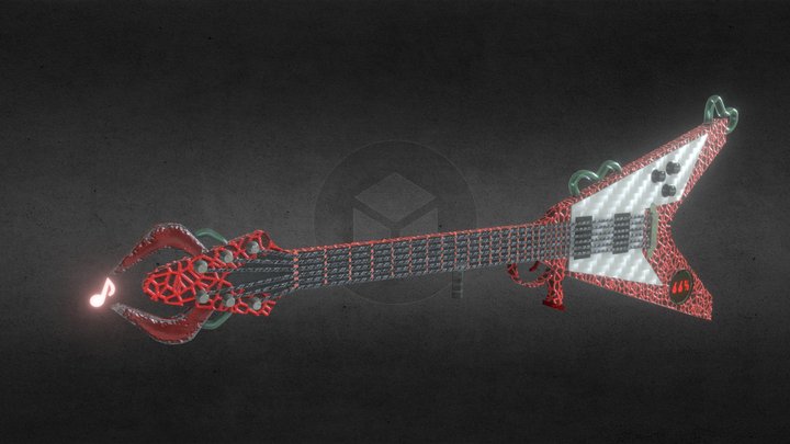 Guitar Weapon 3D Model