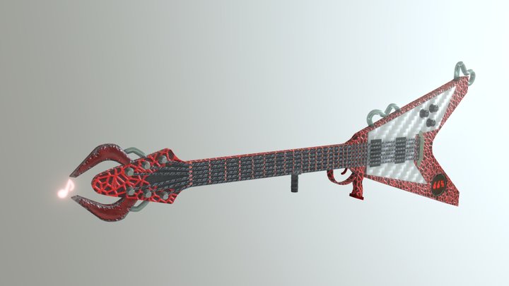 Guitar Weapon 3D Model