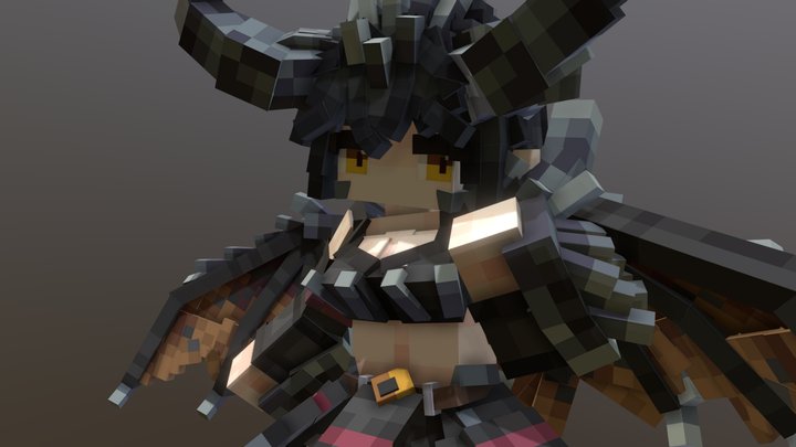 Monster Hunter-Nergigante girl 3D Model