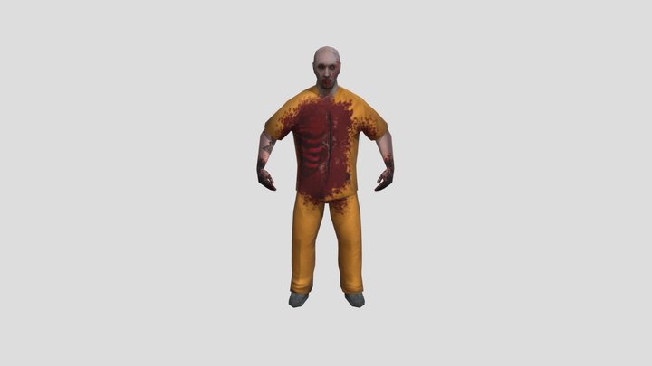 Zombie class D scp 3D Model