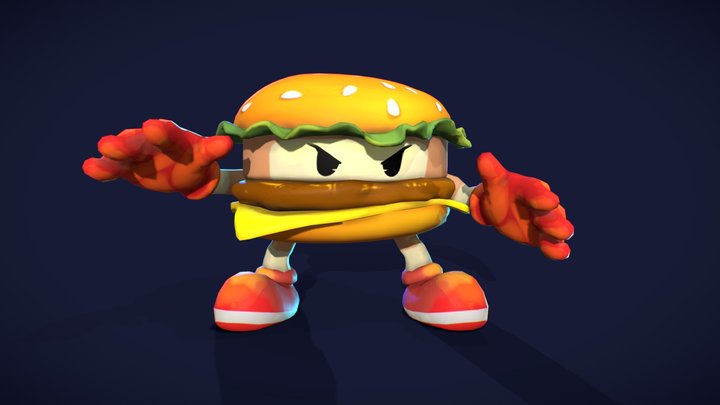 Hamburguer Fighter – Modello 3D gratuito STL