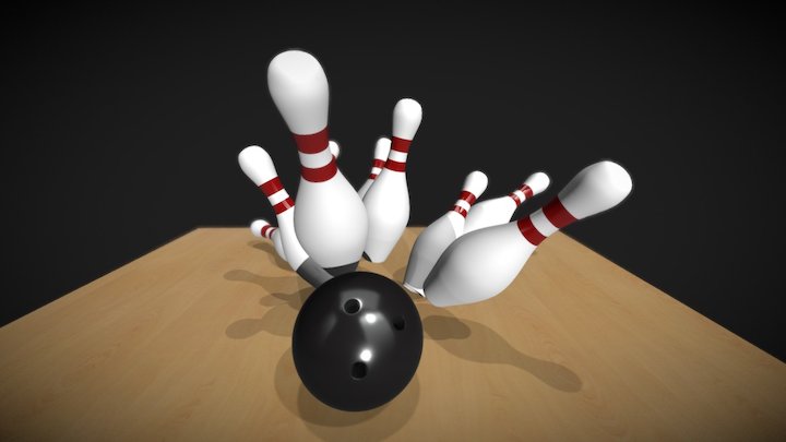 Bowling Scene 3D Model