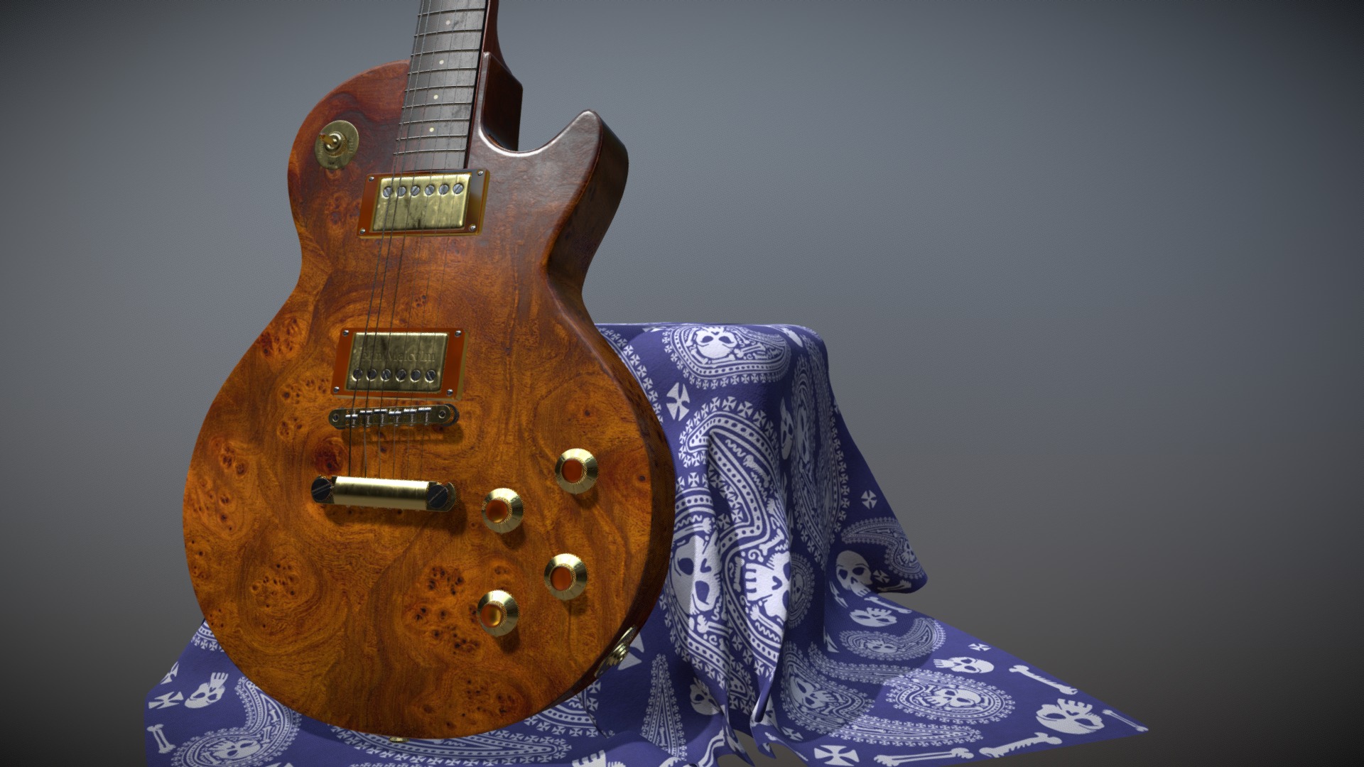 Gibson Les Paul Guitar - 3D model by John Malcolm (@JohnMalcolm1970 ...