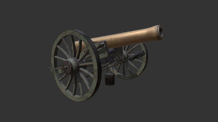 Napoleon 12lb Cannon 3D Model