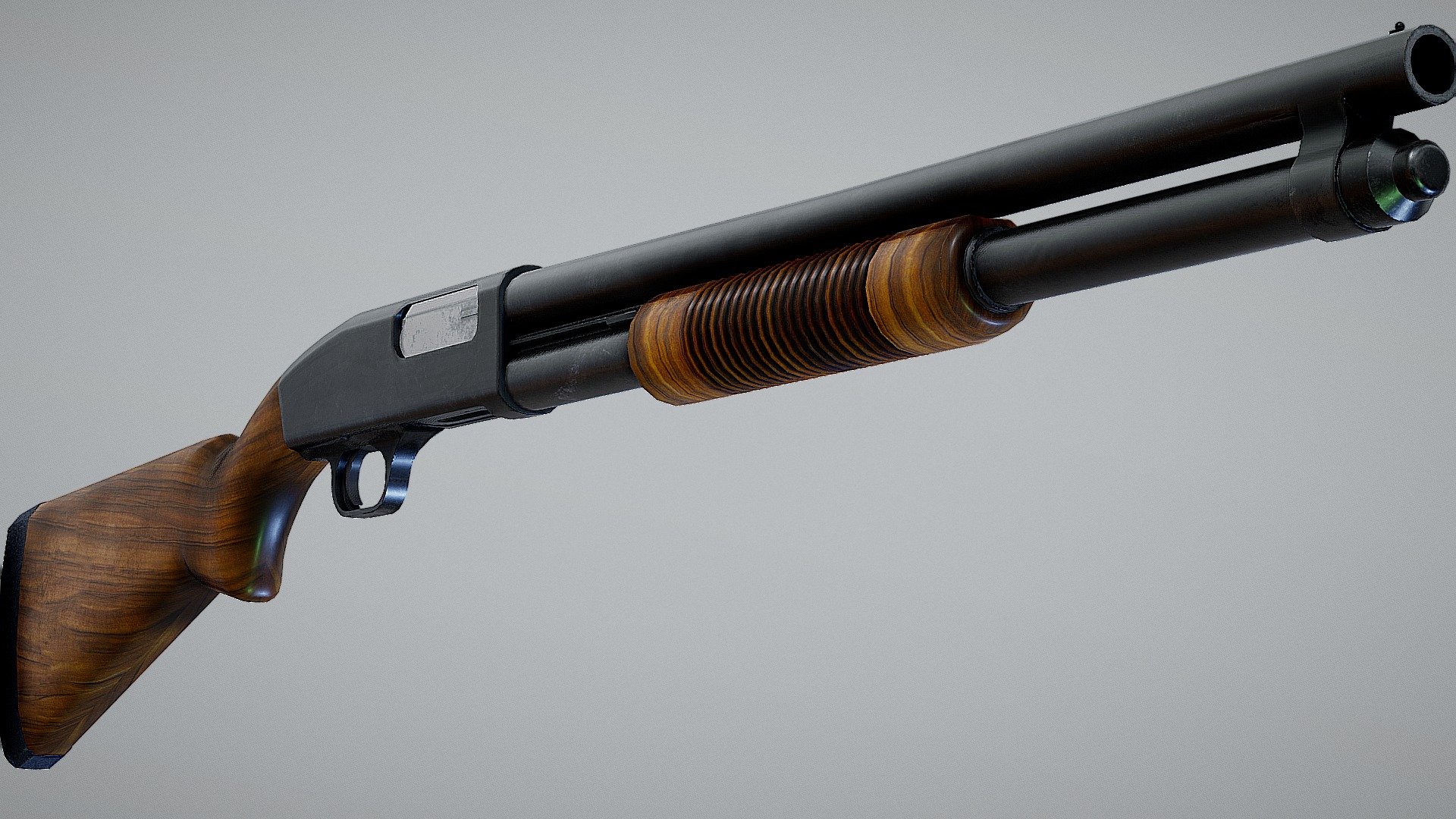 Mossberg 590 (wood) | APB:Phoenix works - 3D model by LeroyCake