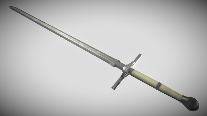 Carbon Steel Sword 3D Model