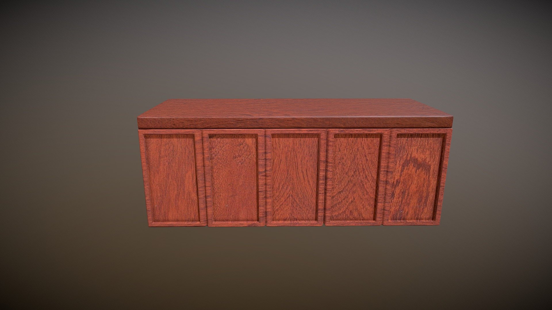 Cherry Wood Bench — Sketchfab embed 3D viewer