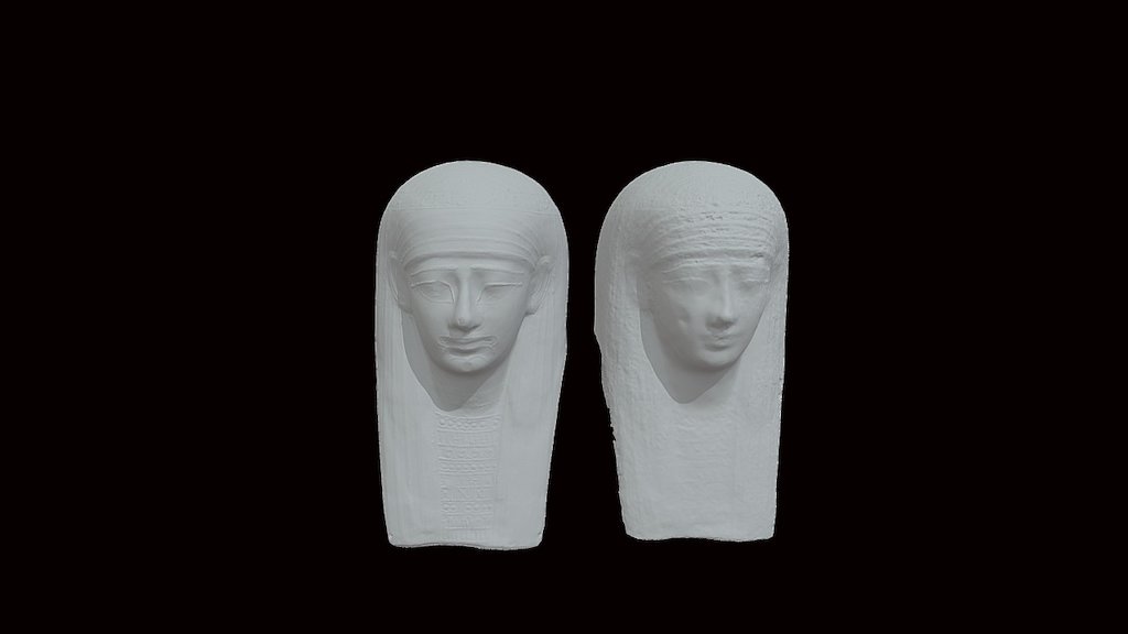 Comparison of mummy mask scans.