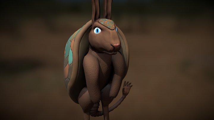 Copper Hopper Creature Design 3D Model