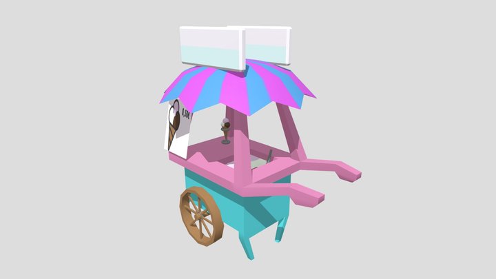 Ice Cart 3D Model