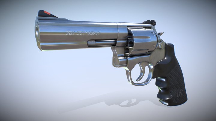 357 caliber Magnum revolver 3D Model