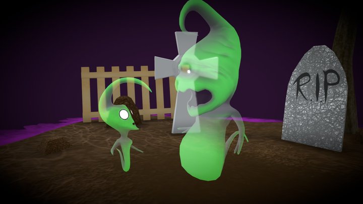 Big & Boo the Ghost Bros 3D Model