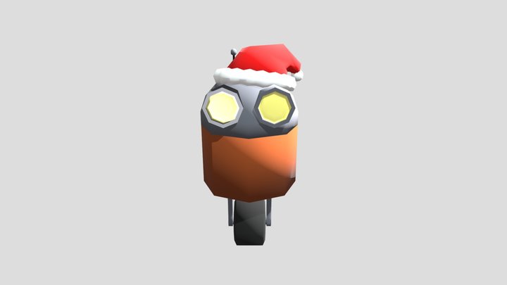 Rusty The Robot with X-mas Spirit 3D Model