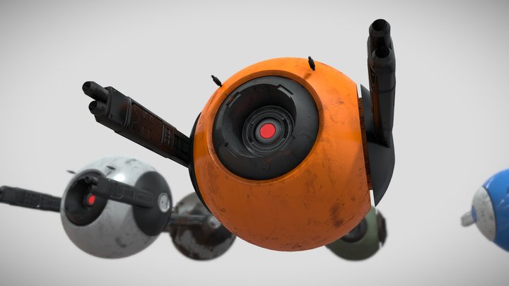 Fighter Drone Showcase 3D Model