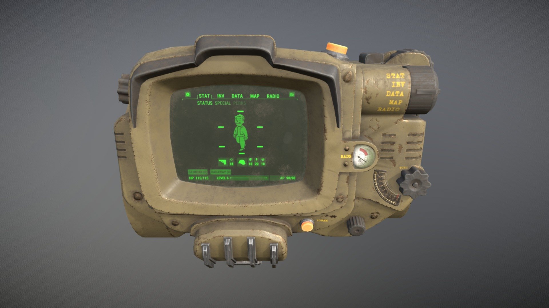 Pip Boy 3000 Mark IV - Buy Royalty Free 3D model by HUNTR3D [ed25237 ...