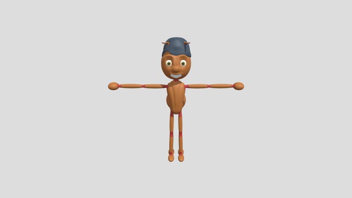 Z Low Poly With War Hat 2 3D Model