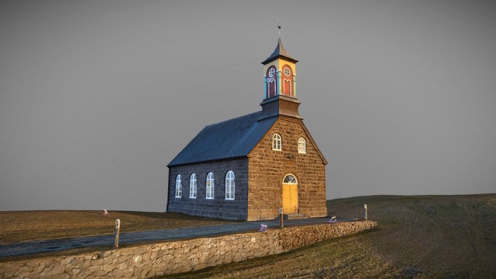 The church at Hvalsnes 3D Model