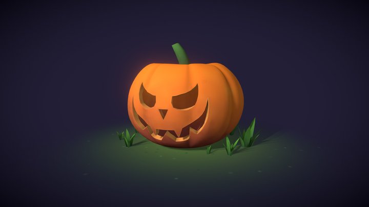 Stylized Jack-o-Lantern 3D Model