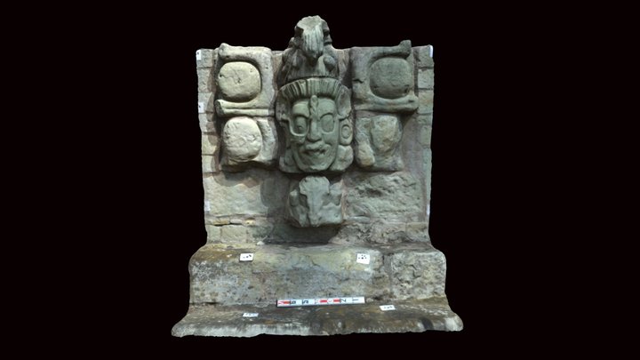 Sun God (K'inich Ahau), Copan, Honduras 3D Model