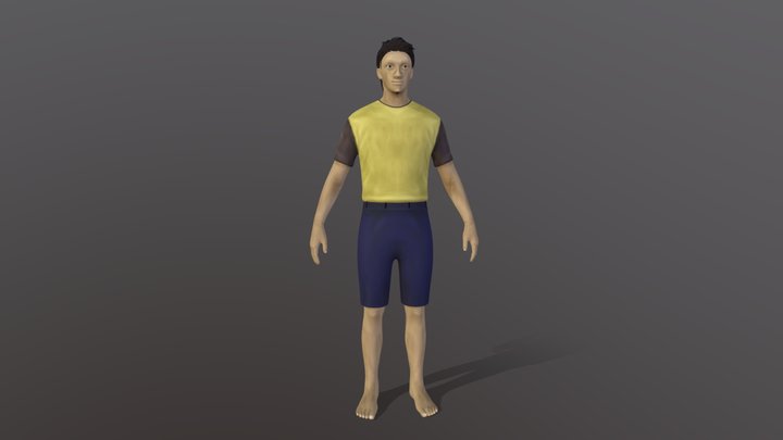 Wawan Human Character from Two Faced Fox film 3D Model