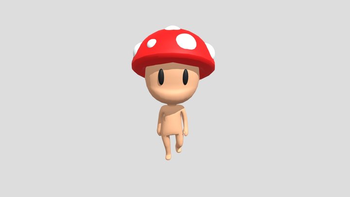Mushroom Walk Cycle 3D Model
