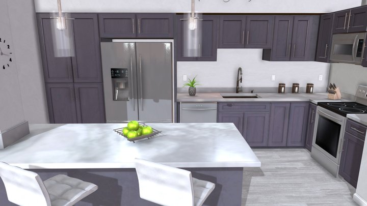High Poly Kitchen 3D Model