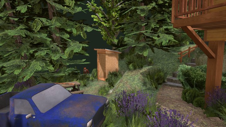 DAE Diorama - Forest Loner 3D Model
