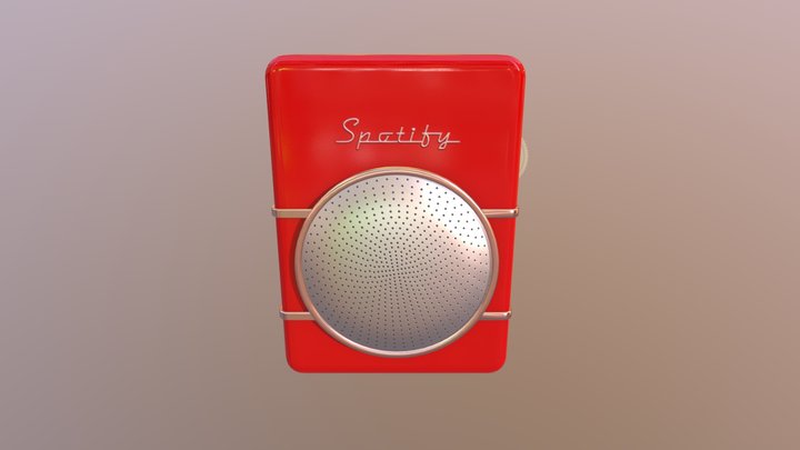 Vintage Pocket Radio 3D Model