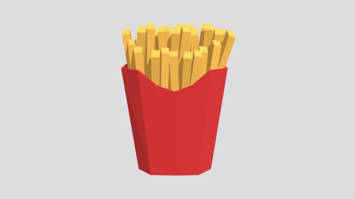 French fries from Poly by Google 3D Model