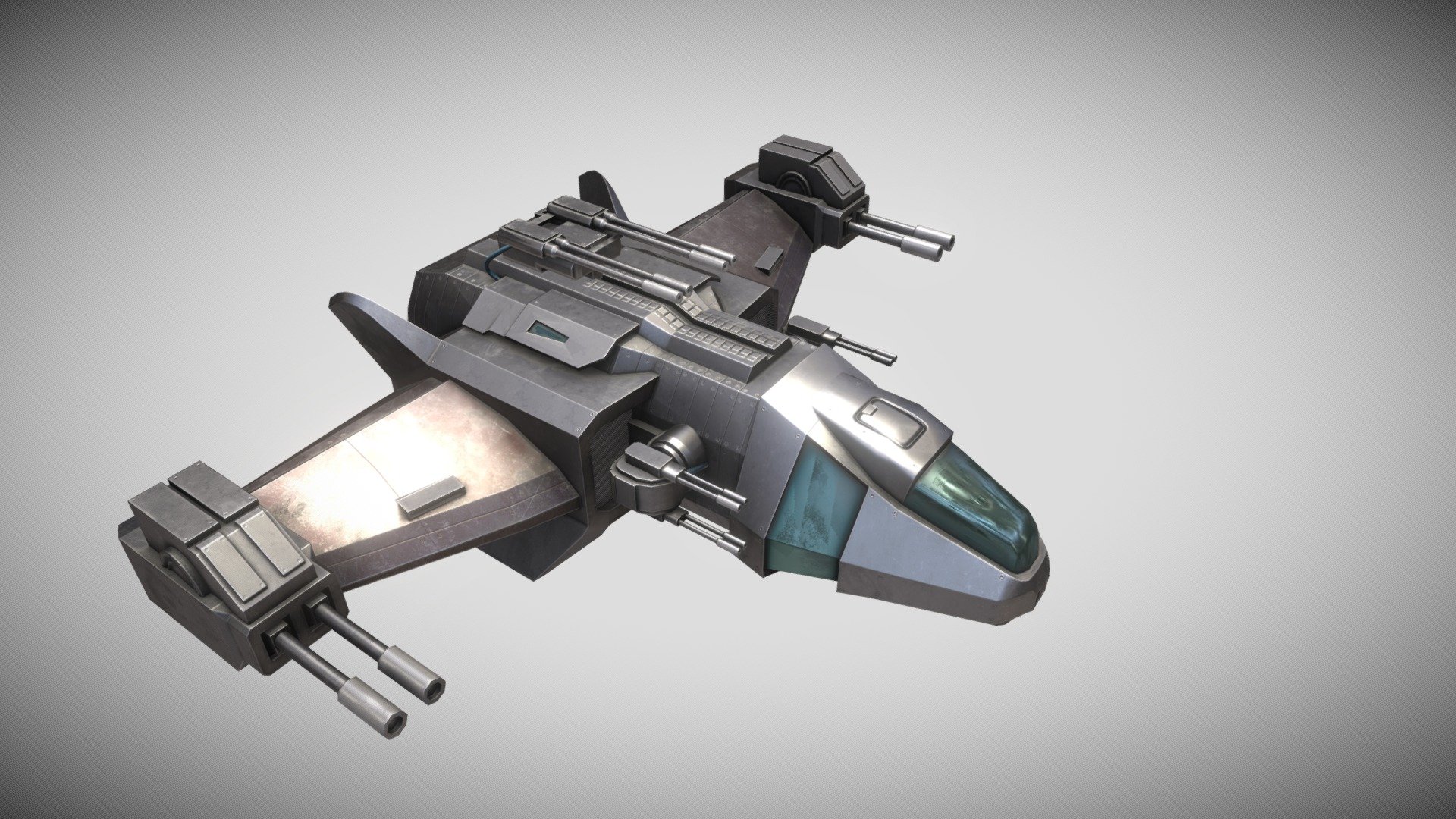 Light-cruiser Space Warship | 3D model