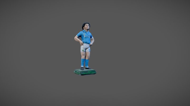 Maradona terracotta crib statuette 3D Model