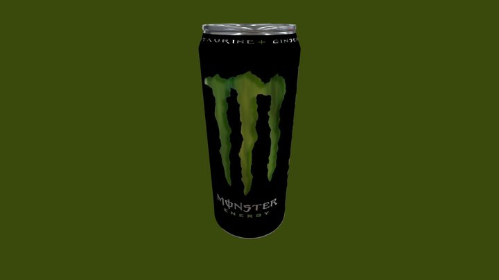 Monster Energy Can Textured 3D Model