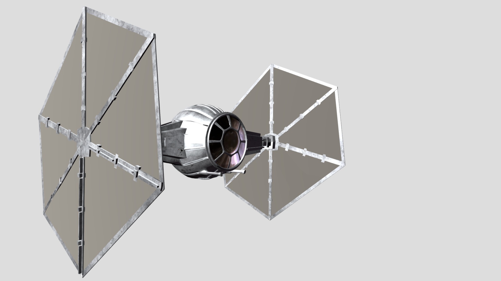 3D model Star Wars Tie Fighter - This is a 3D model of the Star Wars Tie Fighter. The 3D model is about a satellite dish and a satellite dish.