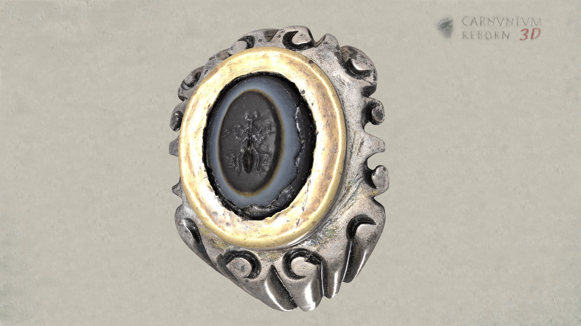 Ring mit Gemme — Sketchfab embed 3D viewer