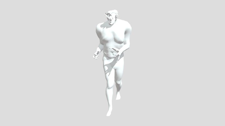 Muscular Half Orc Demon 3D Model
