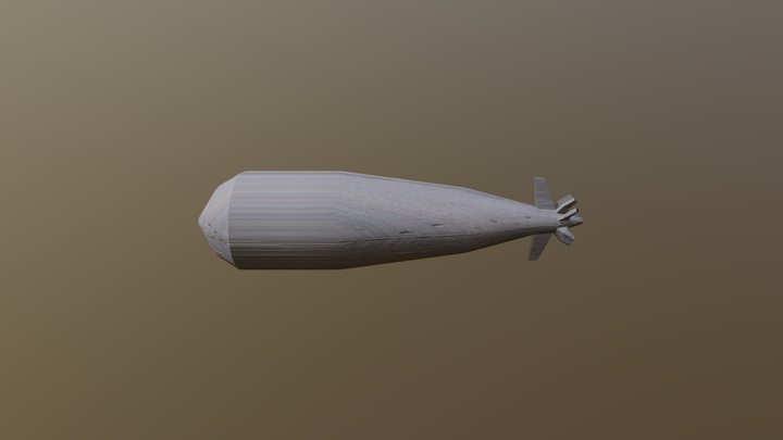 Submarine Torpedo 3D Model