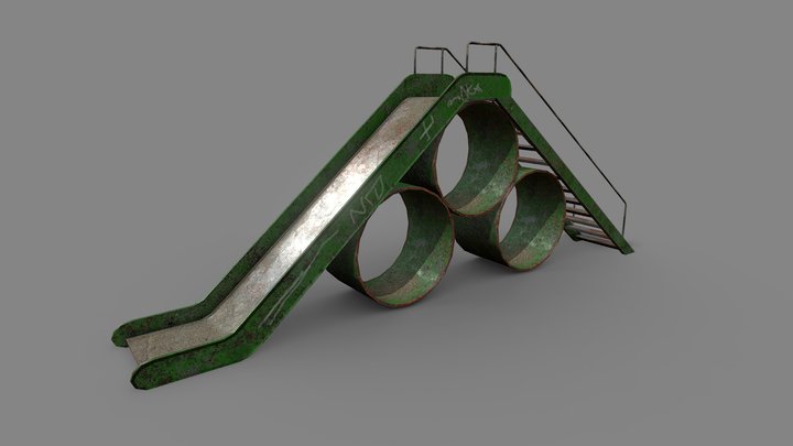 Rusty Soviet Slide 3D Model
