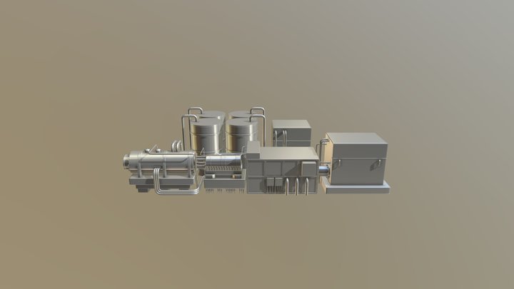 Recycle Gas Compressor 3D Model