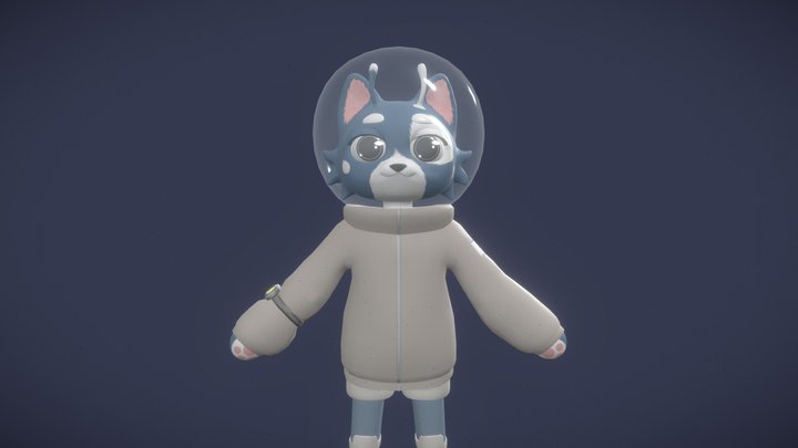 Cat Astronaut 3D Model