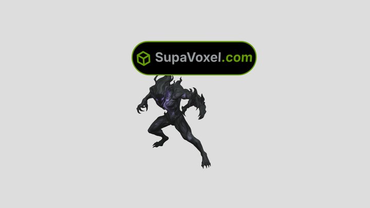 Shadow Demon Creature - Hitem3D vs SupaVoxel