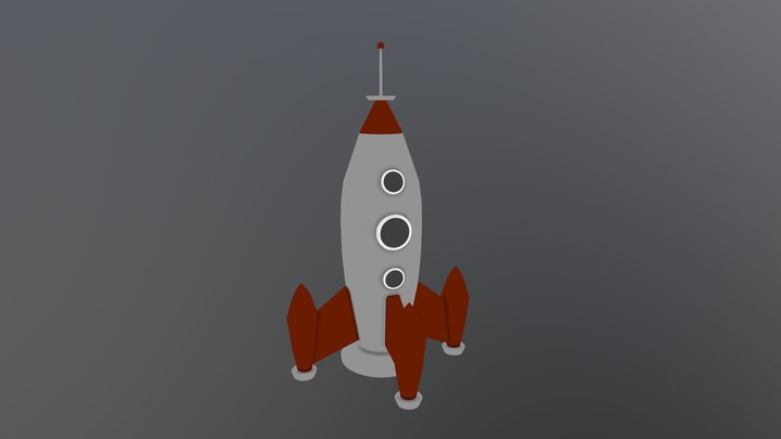 Game ready 3D rocket 3D Model