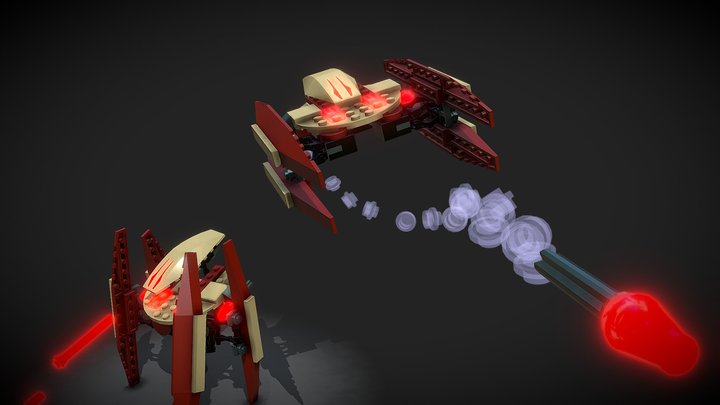Lego Star Wars Vulture Droid 3D Model