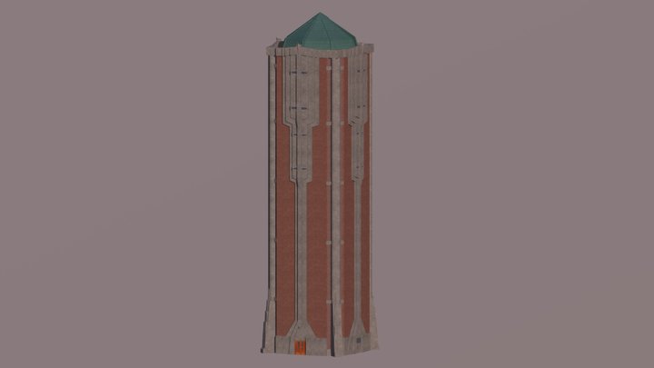 Art Deco Water Tower 3D Model