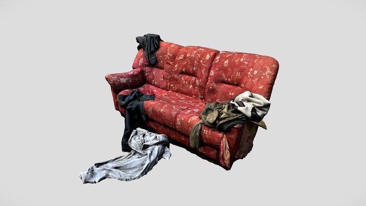 Abandoned Couch 3D Model