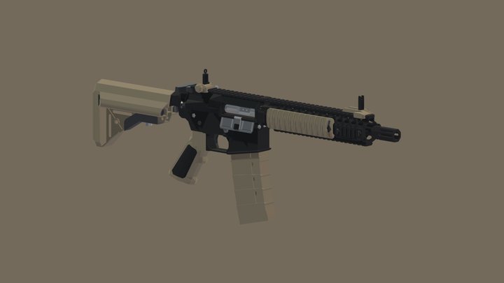 Low poly M4A1/MK18 [Cod Mw19] Version 3D Model