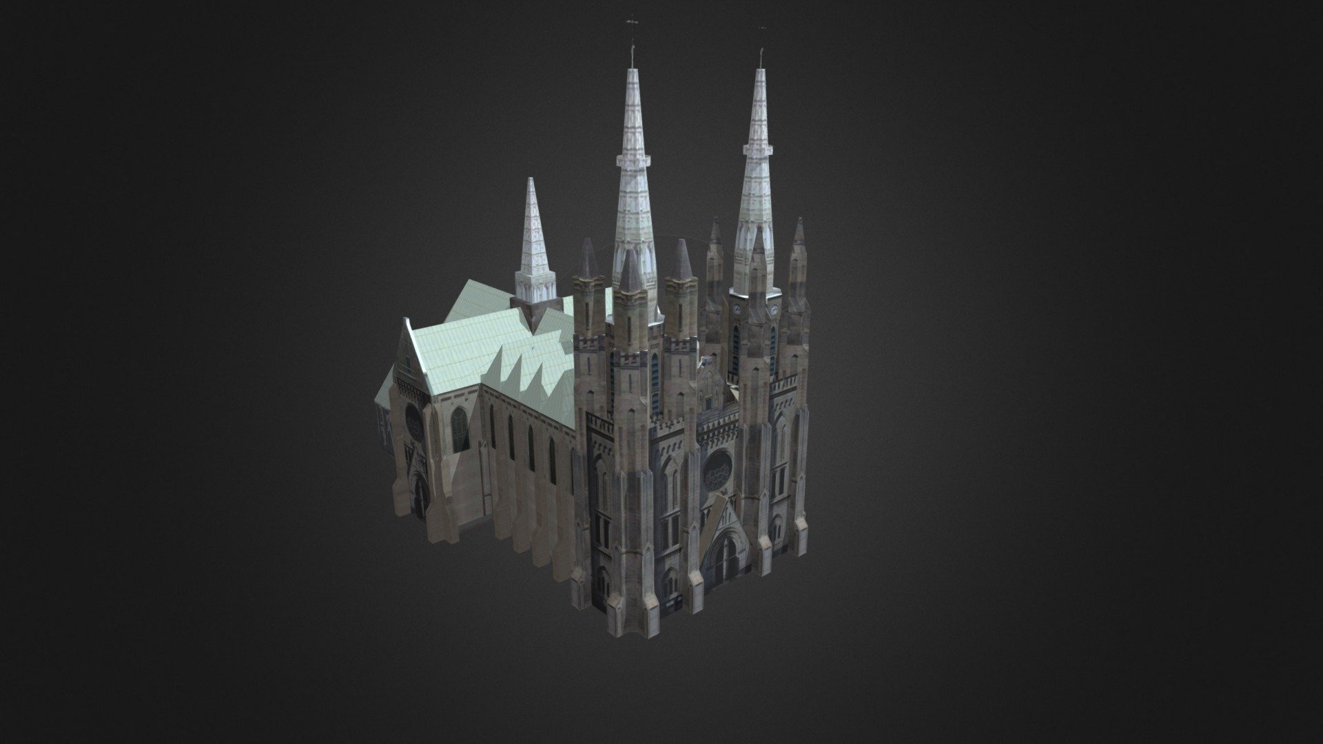 Cathedral Church Jakarta Low Poly - Buy Royalty Free 3D model by ...