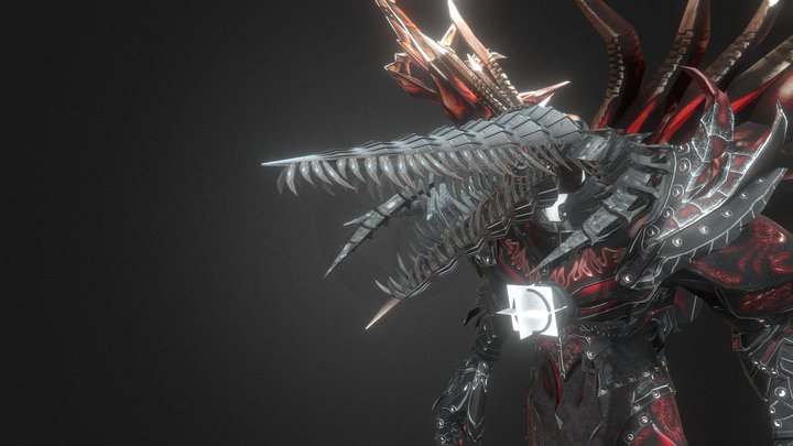 Titan Drill Dragon 3D Model