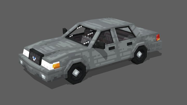 Police Car GTA V - Minecraft 3D Model