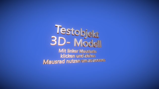 3D- Testobjekt 3D Model